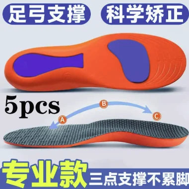 Orthopedic Arch Support Insoles for Plantar Fasciitis & Flat Feet – Cut-to-Fit EU35–46 (230–280 mm / 9.1–11.0 in) 1 Pair, EVA Memory Foam