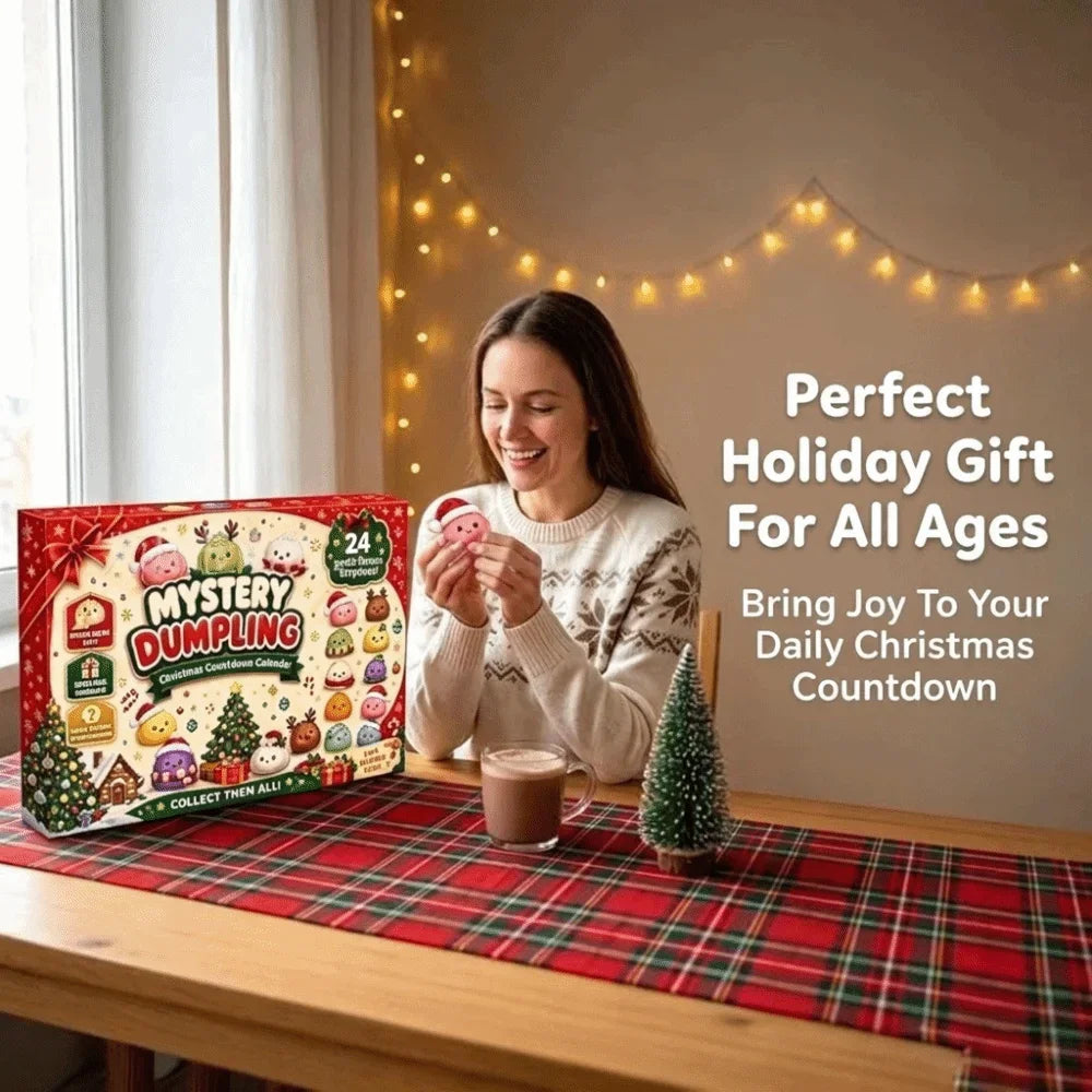 24-Day Christmas Dumpling Advent Calendar — Soft Fidget Sensory Toy for Stress Relief & Holiday Countdown