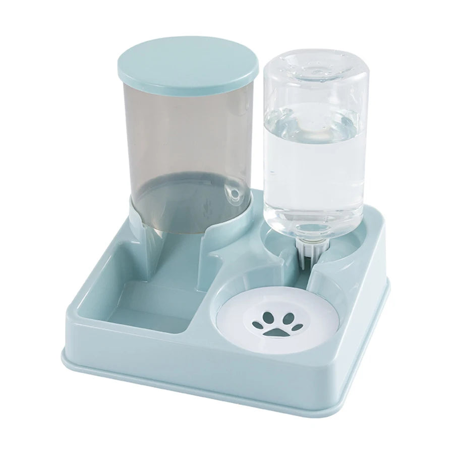Automatic 2-in-1 Gravity Pet Feeder & Water Dispenser — Tilted Food and Waterer for Cats & Small Dogs