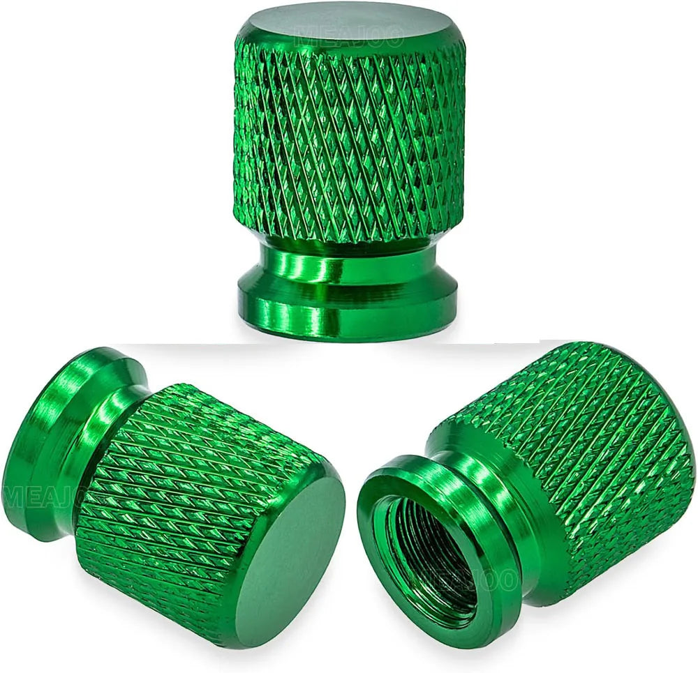 Aluminum Tire Valve Stem Caps 16 x 12mm (0.63 x 0.47 in) Universal 8mm Thread - Metal Valve Caps for Car Bike SUV Truck