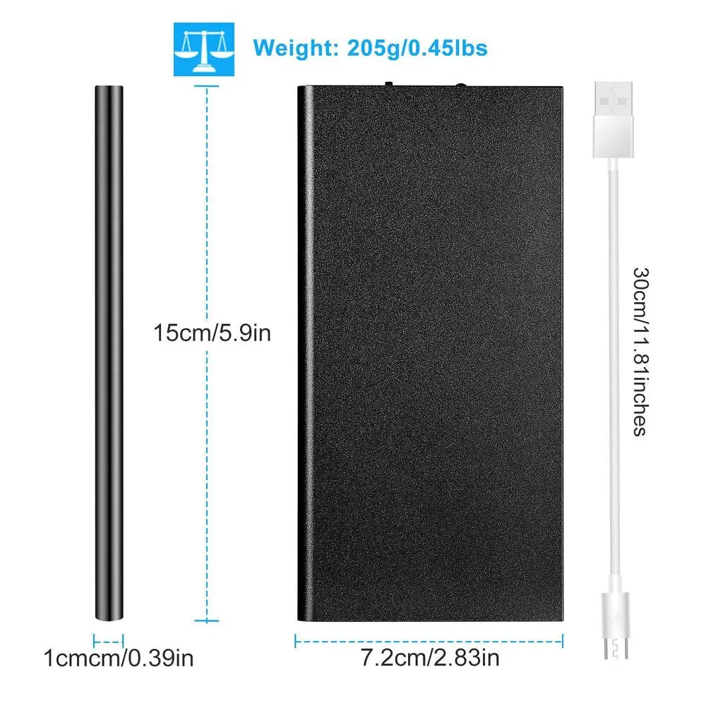 20000mAh Portable Power Bank — Dual USB (5V/2.1A + 5V/1A), LED Flashlight, Slim Charger for Phones, Tablets & Heated Clothing