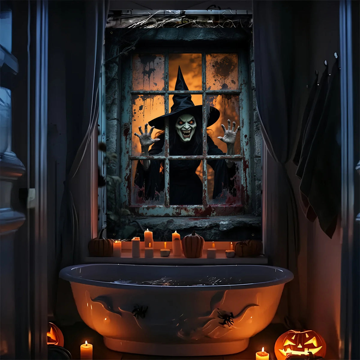 Halloween witch party banner, view 6