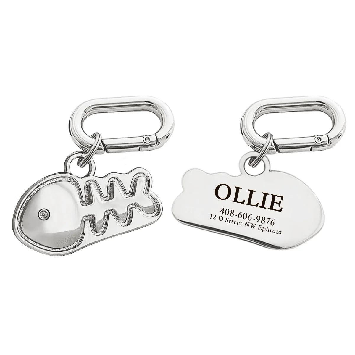 Personalized Pet ID Name Tag – Custom Engraved Anti-Lost Collar Tag for Dogs & Cats