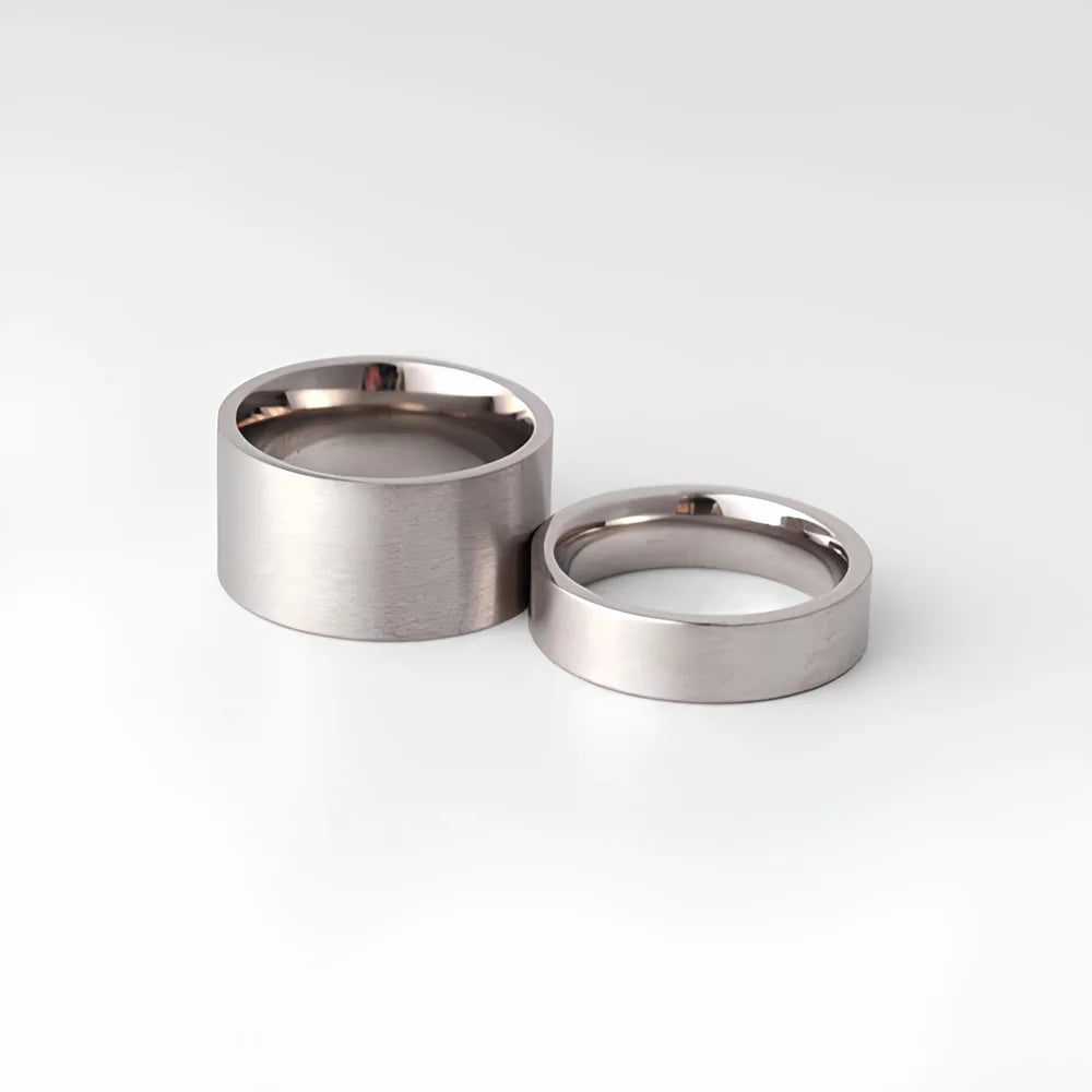 8mm Matte Stainless Steel Unisex Gothic Punk Ring view 3