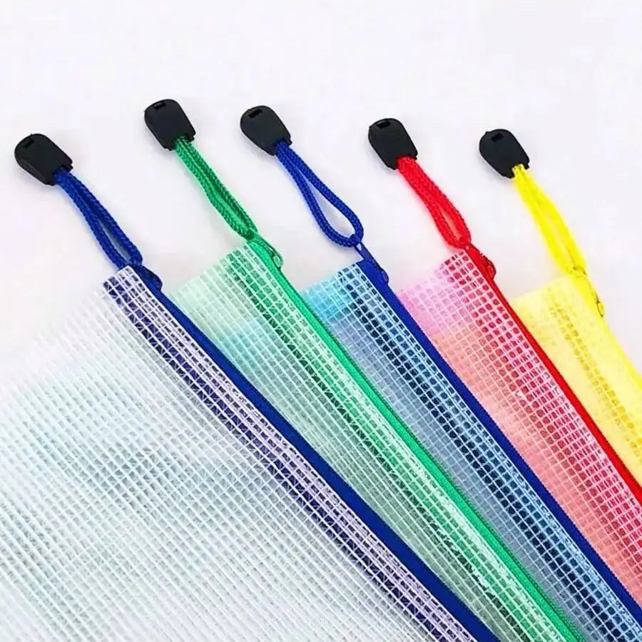 10-Pack A4 Zipper Bags – Multi-Color Waterproof PVC File Organizers for Travel, Office & Home Storage
