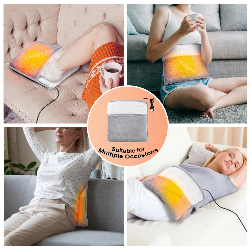 USB Electric Foot Warmer Pad - Soft Flannel Washable Heating Mat, Constant Temperature for Home & Office