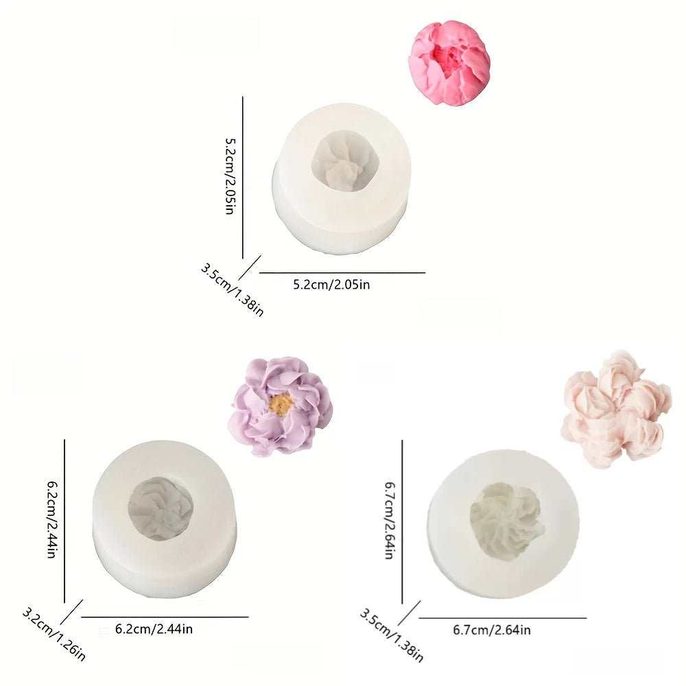 1 Reusable Rose S1-Pack Rose Silicone Mold for Soap, Candle, Clay & Plaster Crafts, Layered Petal Realistic Center, Flexible Reusable DIY Mold