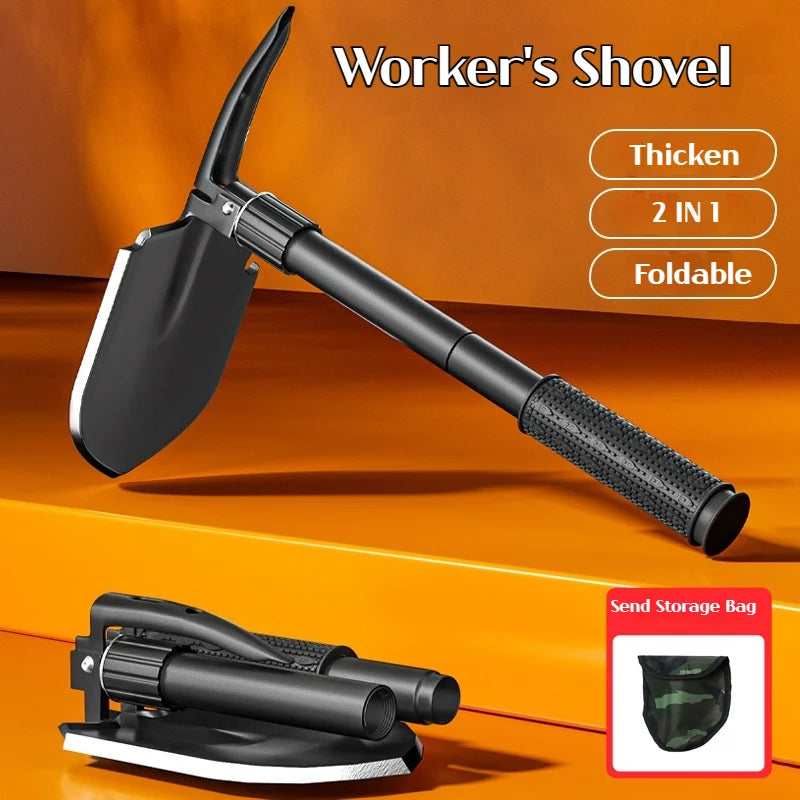 Foldable Camping Shovel 1-Pack Multifunctional Portable Entrenching Tool for Hiking & Outdoor