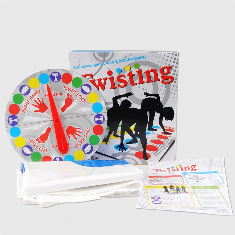 Twister Game Play Mat with Spinner – 63 x 43 in (160 x 110 cm) Indoor & Outdoor Family Party Game, Parent-Child Interactive Toy