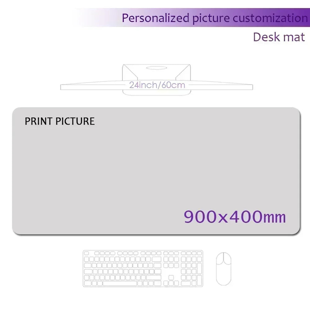 Custom Gaming Desk Mat – Personalized HD Mouse Pad Playmat, Multiple Sizes up to 1000x500mm (39.4x19.7 in) Non-Slip Rubber