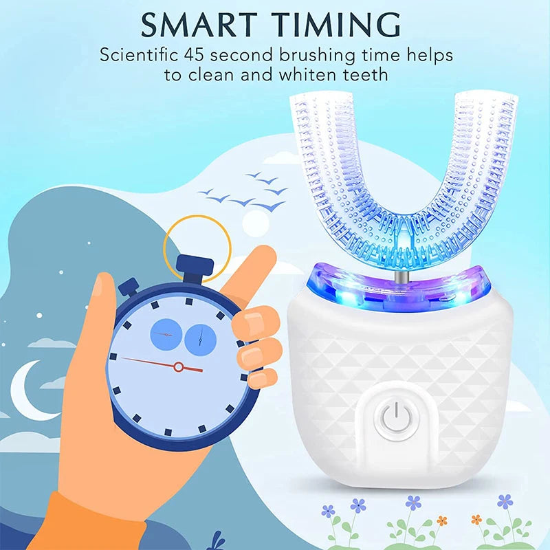 Rechargeable Sonic Electric Toothbrush for Adults - 360° Cleaning, Soft Nylon Bristles, IPX7 Waterproof, Long Battery Life, Whitening & Tongue Cleaner