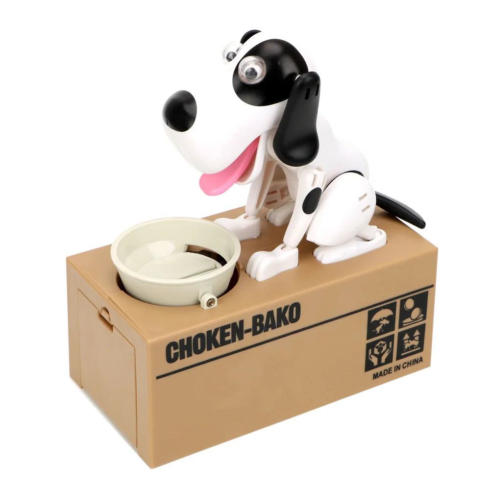 Electric Cartoon Dog Coin Bank – Battery-Operated Eating Money Piggy Bank for Kids Birthday Gift