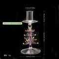Nordic Christmas Tree Glass Candle Holders - Borosilicate Candelabra Tabletop Decor for Home, Party & Birthday