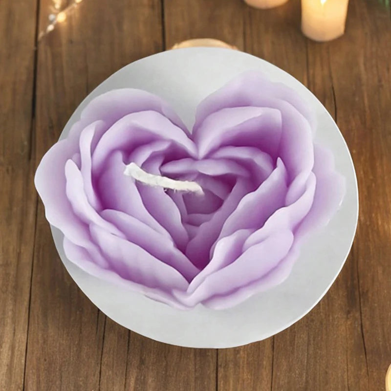 Silicone Rose Flower Mold for DIY Soap & Candles — Floral Resin, Wax & Gypsum Mold (3.0 x 2.4 x 1.6 in / 7.5 x 6 x 4 cm)