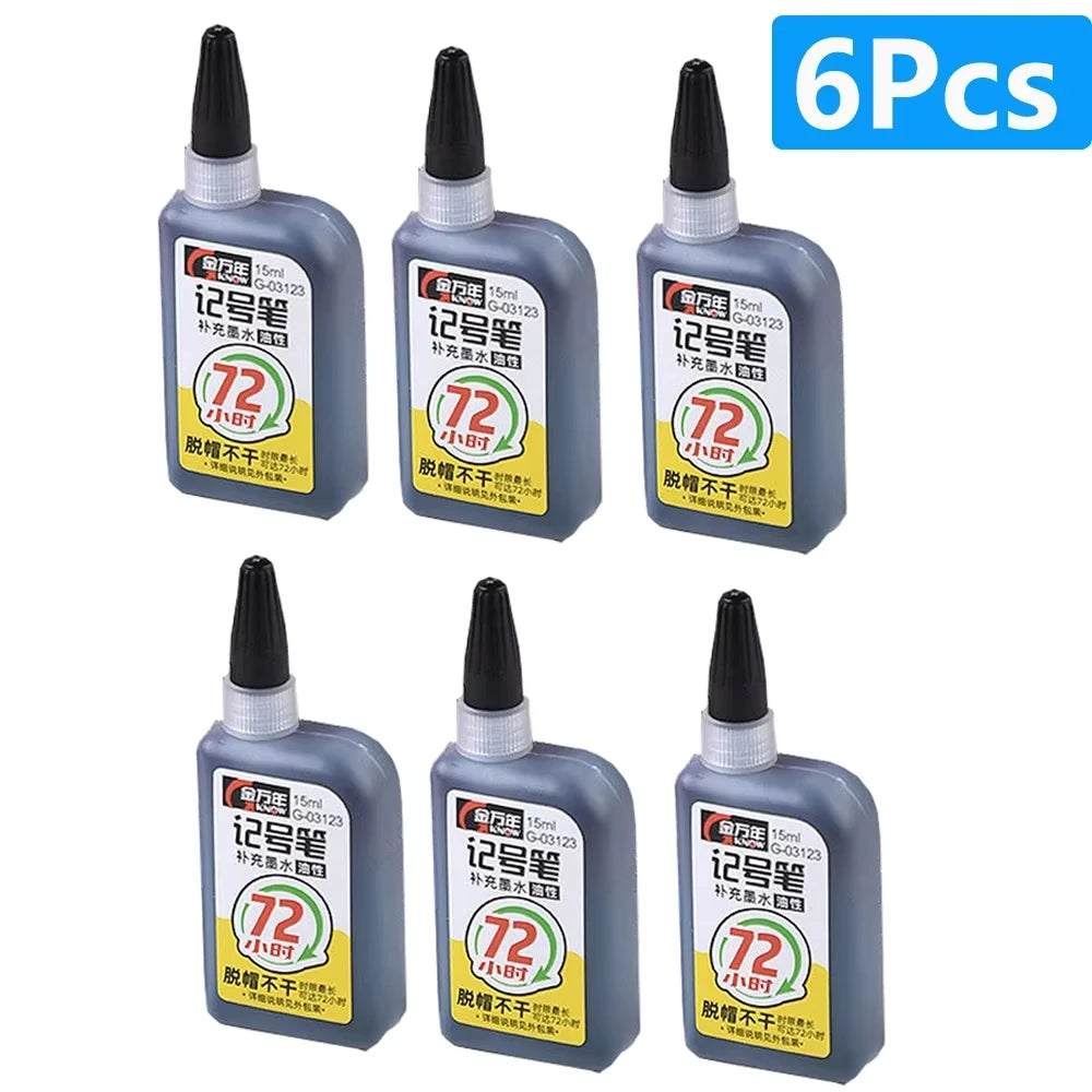 Waterproof Carpenter & Tile Marker Pen 45mm Long Nib — Deep-Hole Woodworking Marker, Black Blue Red (1–6 Pack)