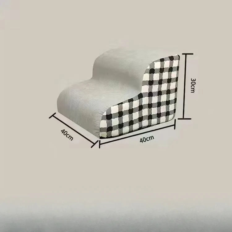 High-Density Foam 2/3-Step Non-Slip Pet Stairs for Dogs & Cats - Secure Ramp for Older Dogs, Joint Pain Sofa and Bed Ladder