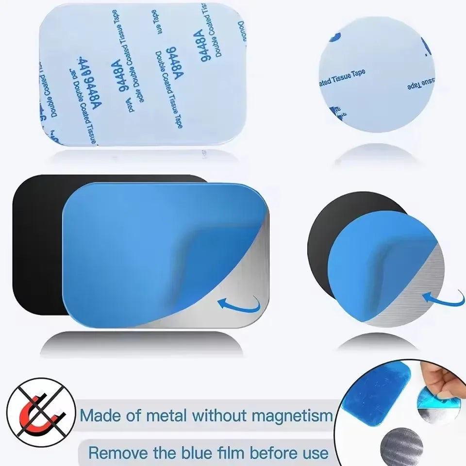Thin Magnetic Metal Plate for Car Phone Holder – Universal Iron Disk Sticker for Phone & Tablet