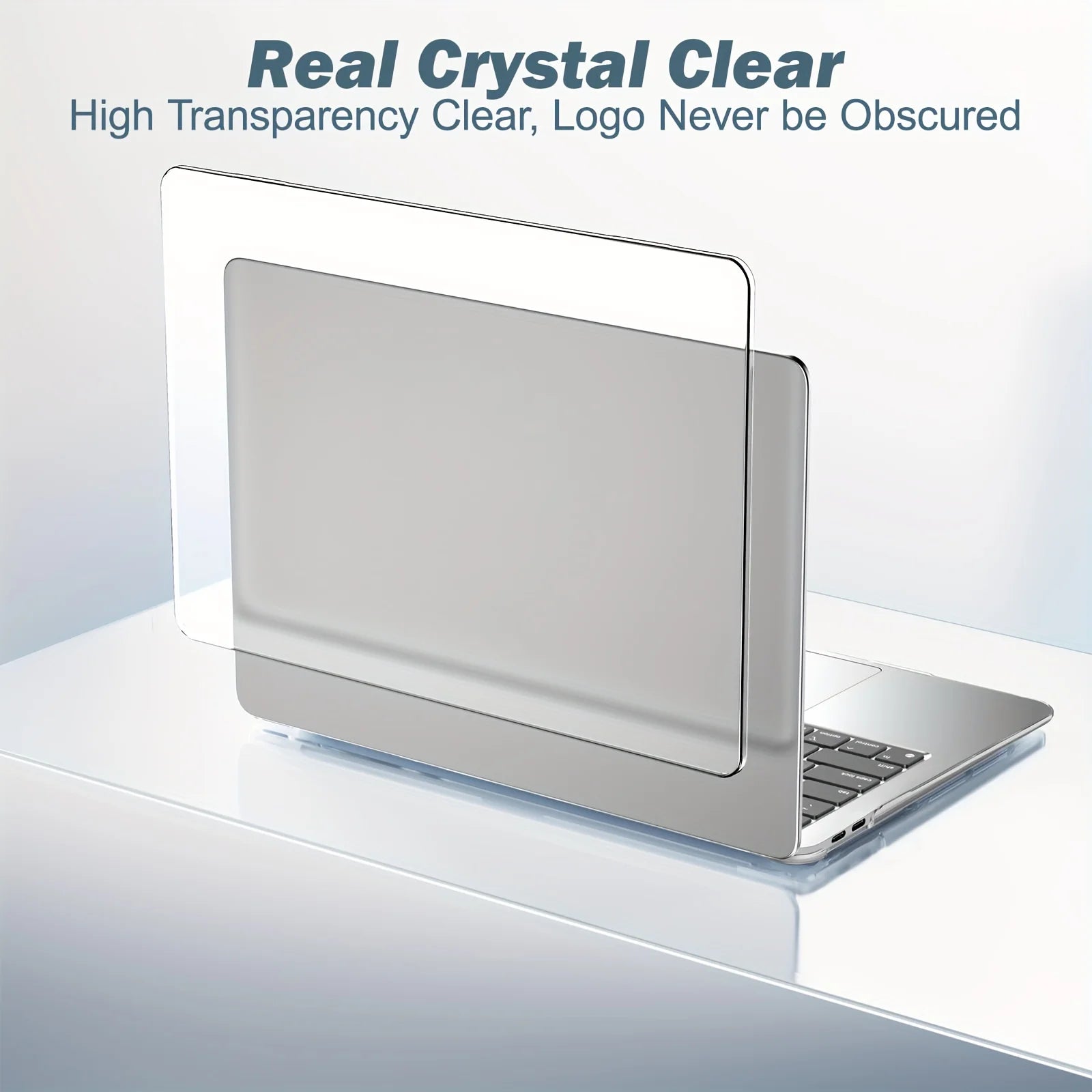 Clear Hard Shell Laptop Case & Sleeve for MacBook Air 13/13.3/13.6, Pro 13 and Air 15 - Transparent PC Cover with Nylon Sleeve