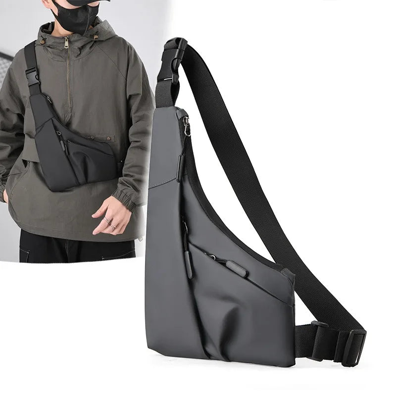 Men's Casual Crossbody Chest Bag - Multi-Color Sling Shoulder Bag for Commuting & Travel