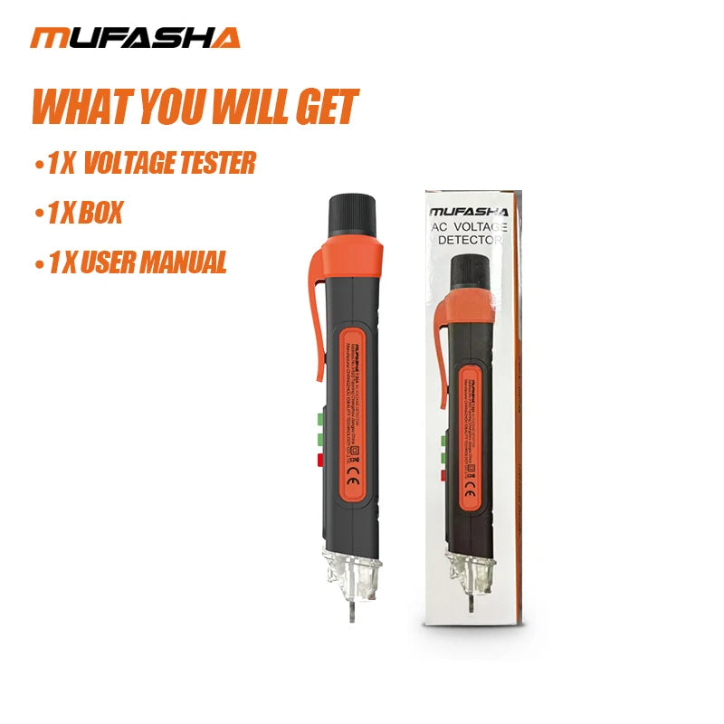 Non-Contact AC Voltage Detector Pen 12-1000V Smart Breakpoint Finder Electrical Tester