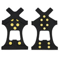10-Tooth Ice Crampons Anti-Slip Mountaineering Cleats for Hiking & Snow — Fits Shoe Sizes 25–48 (S–XL)