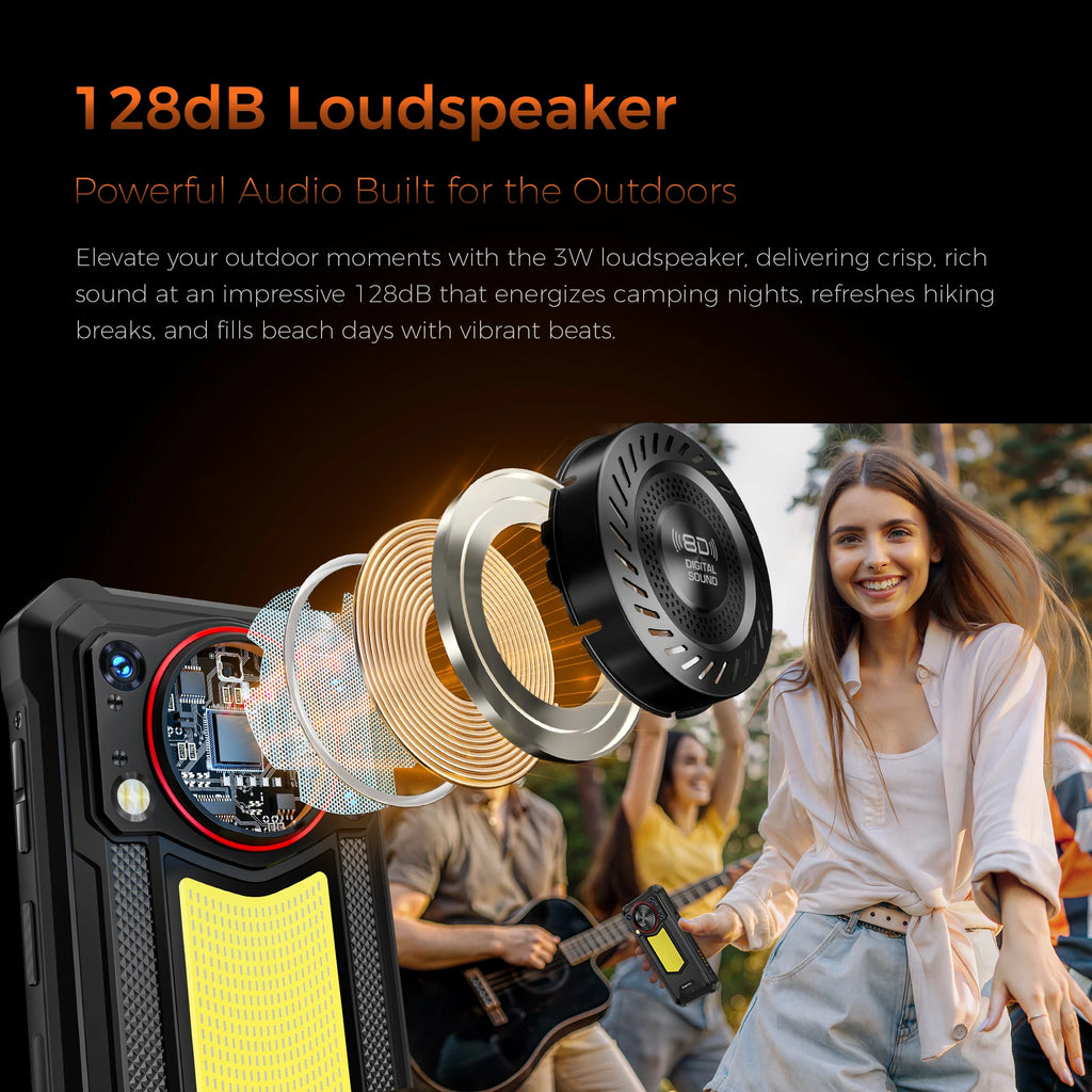 Rugged Android Smartphone 24GB+256GB | 11000mAh Battery | Android 15 | 6.52" (16.6 cm) HD | 50MP Dual Rear Camera