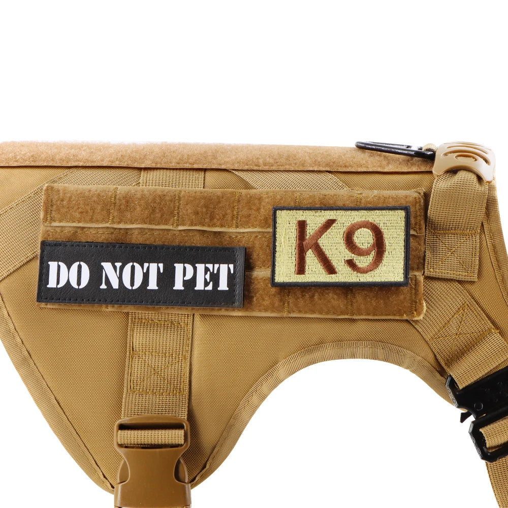 1-Pack Removable Embroidered Service Dog Patch – Tactical ID Patch for Harness, Vest & Leash (Fits Dogs & Cats)