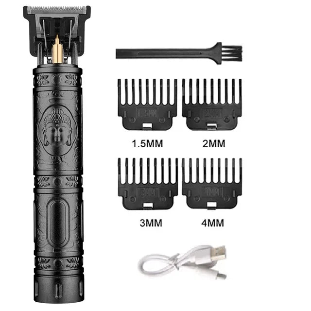 Precision Carving Hair Clipper – Professional Rechargeable Metal Cordless Cordless Trimmer for Men