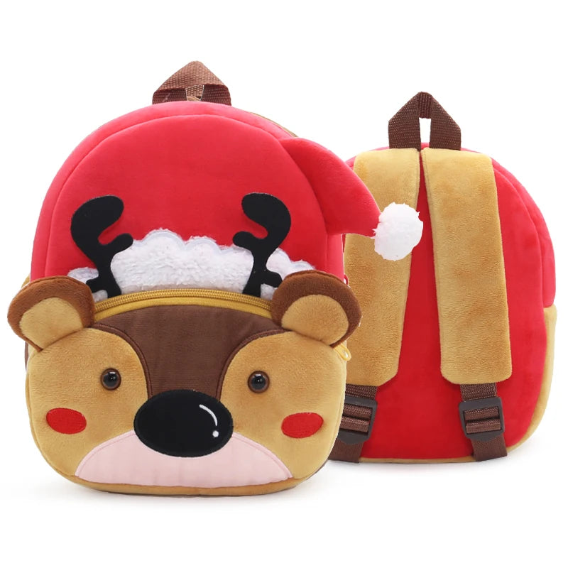 Plush Cartoon Animal Kids Backpack – Toddler & Preschool School Bag Ages 2–6