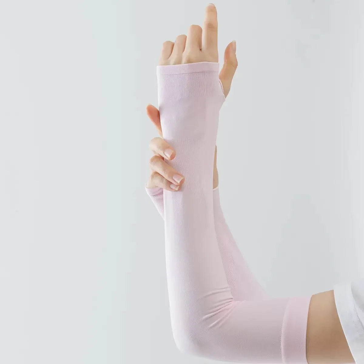 Cooling Ice Fabric Arm Sleeves - Sun Protective Sleeves for Running & Cycling - Unisex