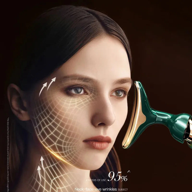 3 in 1 High Frequency Vibrating Facial and Neck Massager — Anti-Wrinkle Lifting Effect