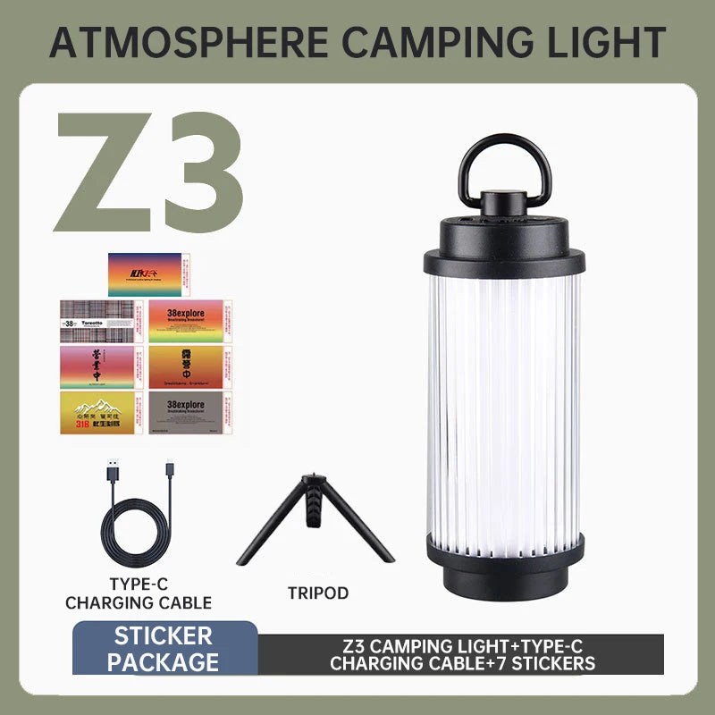 Mini Rechargeable LED Camping Lantern – 3-Mode Portable Outdoor Tent Light with Magnetic Base & USB-C