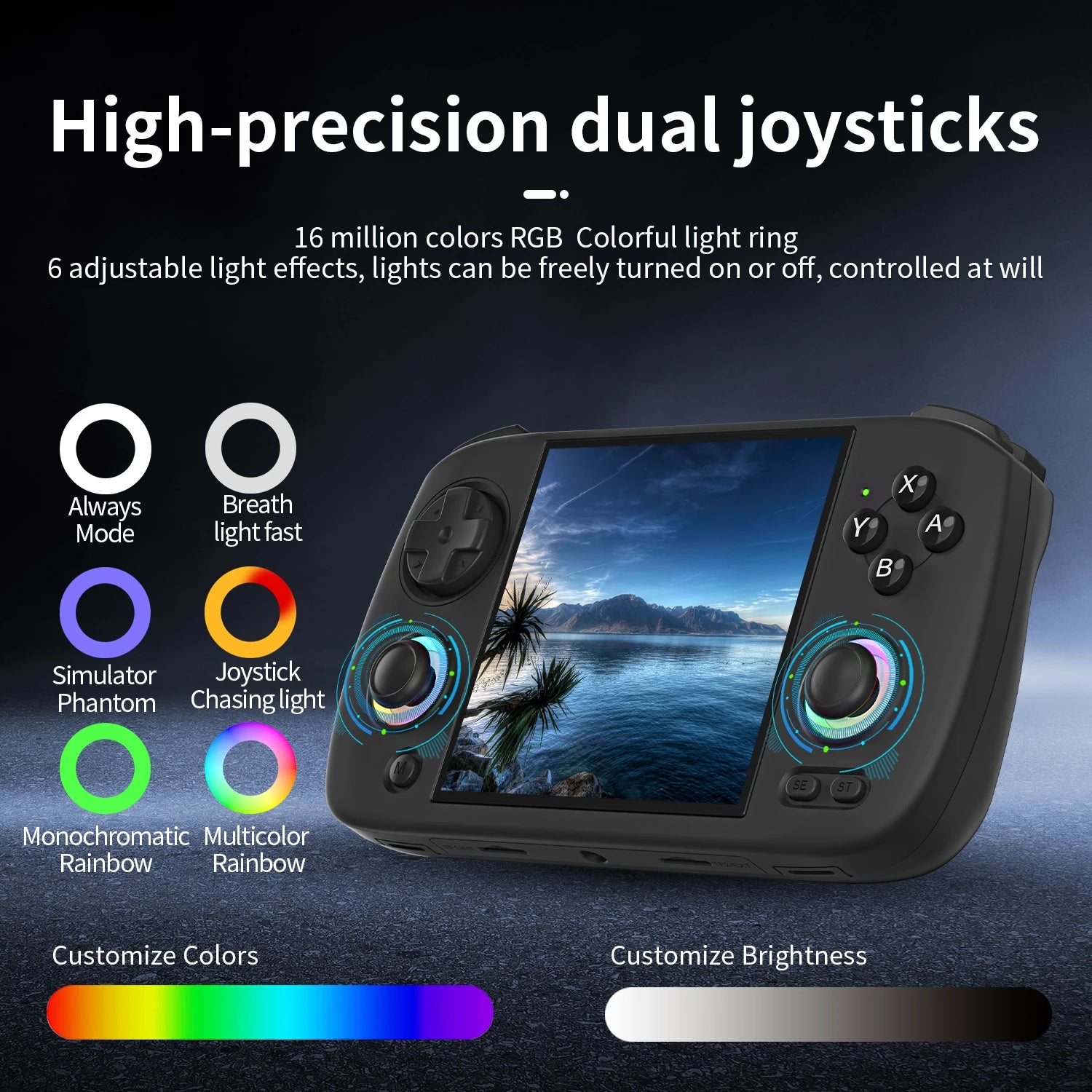 Retro Handheld Game Console 3.95 in (10.0 cm) IPS 720 x 720, Linux 64-bit, WiFi Bluetooth, RGB Joysticks, 3800mAh