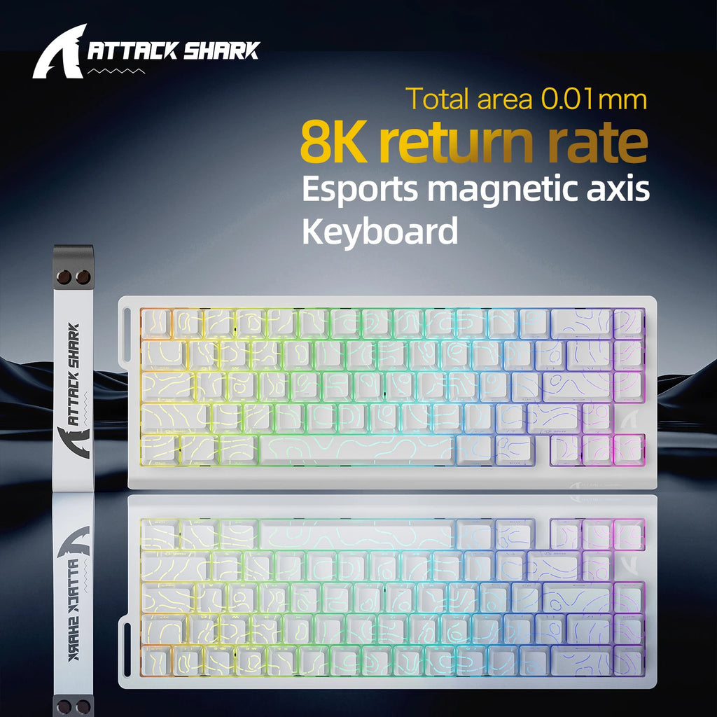 Magnetic Mechanical RGB Gaming Keyboard — 0.01mm Precision, 8000Hz Polling, 128K Scan, 0.125ms Response, Hot-Swap, Multi-Mode