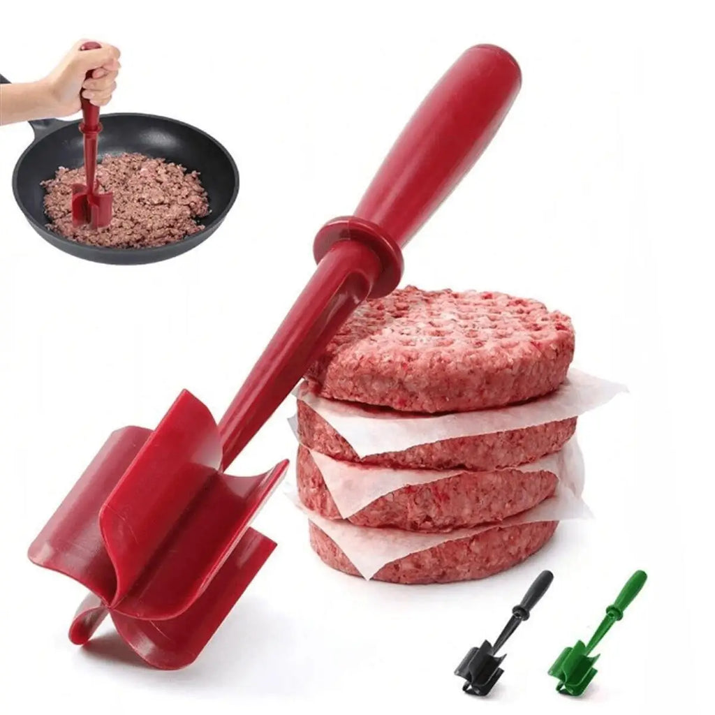 Kitchen Meat Chopper & Shredder Heat-Resistant Ground Beef Smasher for Hamburger Patties