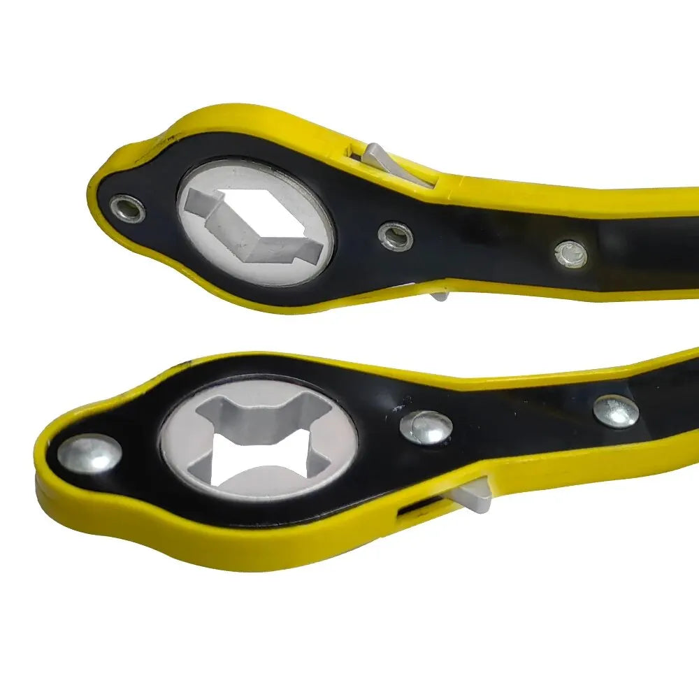Universal Car Jack Crank Handle Set — 2-Piece Labor-Saving Ratchet Wrench & Cross Handle Accessories