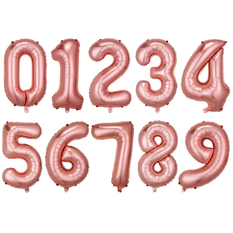 32-Inch (81 cm) Multicolor Foil Number Balloons 0-9 Helium-Compatible Birthday & Anniversary Party Decorations