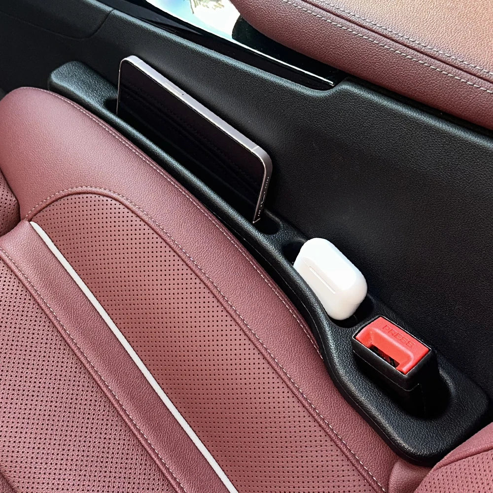 Universal Car Seat Gap Filler – Leak-Proof Side Seam Phone & Wallet Holder