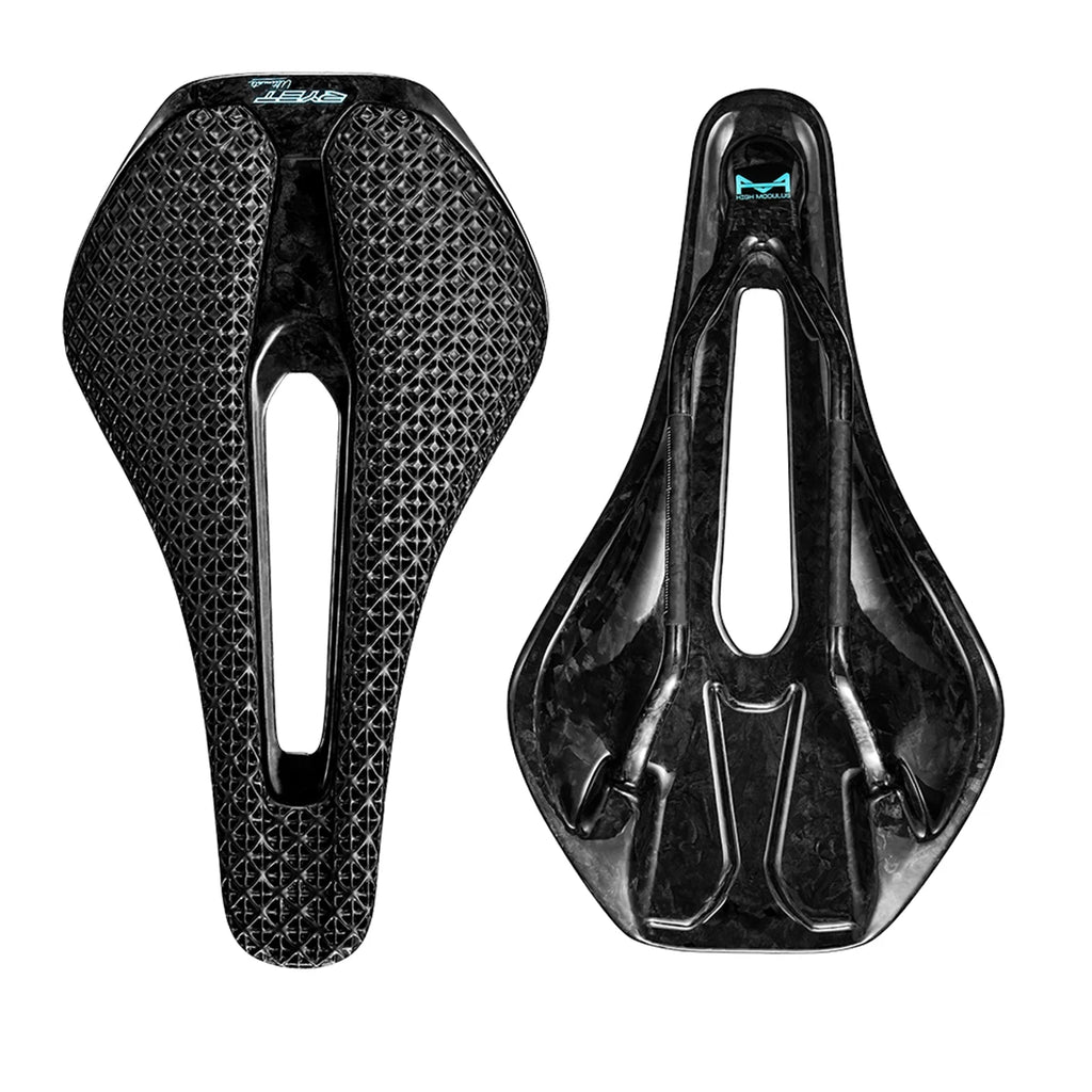 3D Printed Ultralight Carbon Bike Saddle 135/143mm — 105g for MTB, Gravel & Road