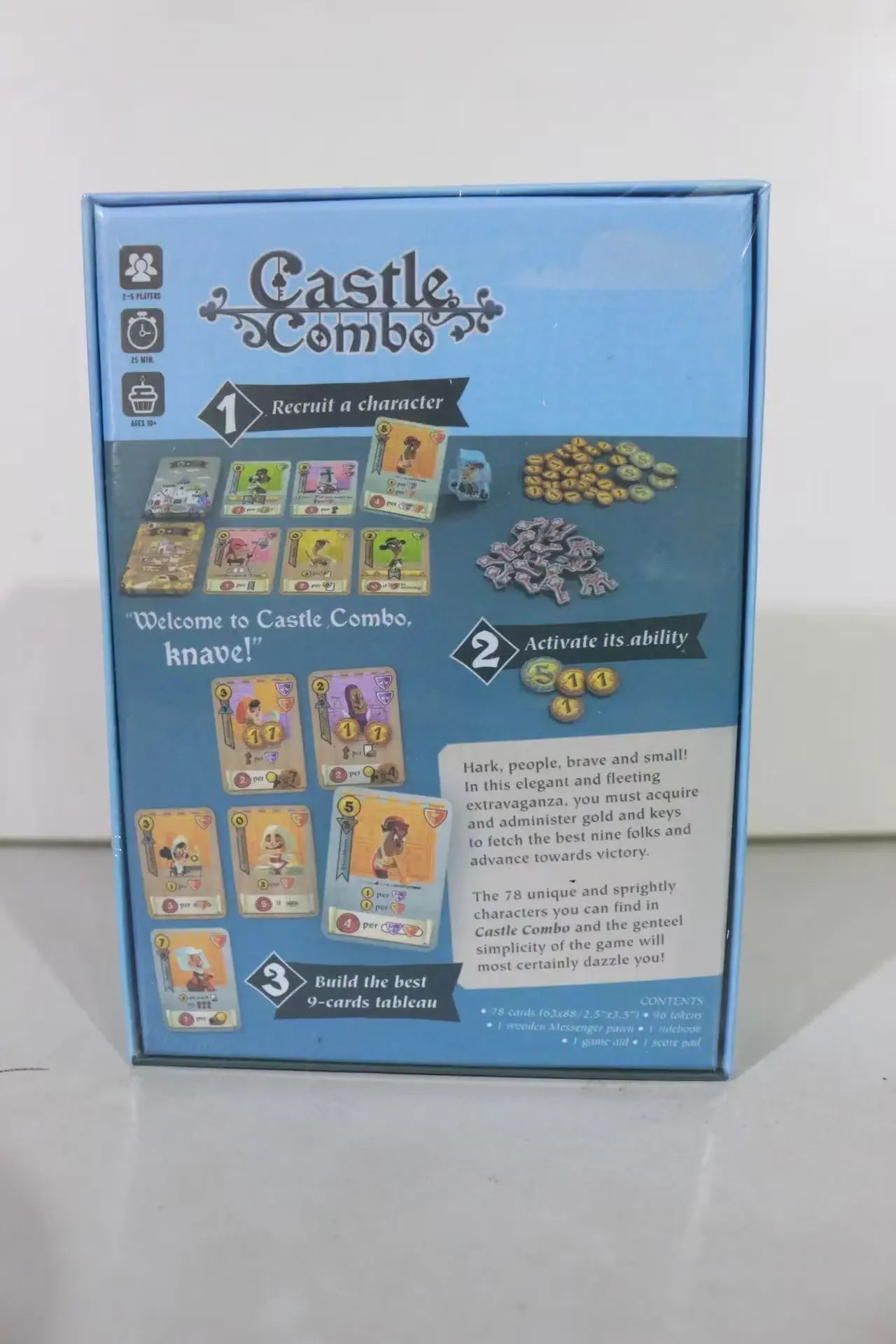 Castle Combo Strategy Board Game - 2-5 Players, English Party and Family Card Game