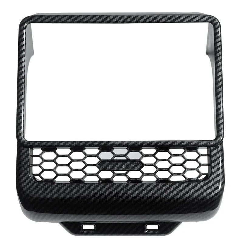 Rear Screen Cover Protector Frame Back Air Vent Trim White ABS Car Interior Accessory for Model Y Juniper
