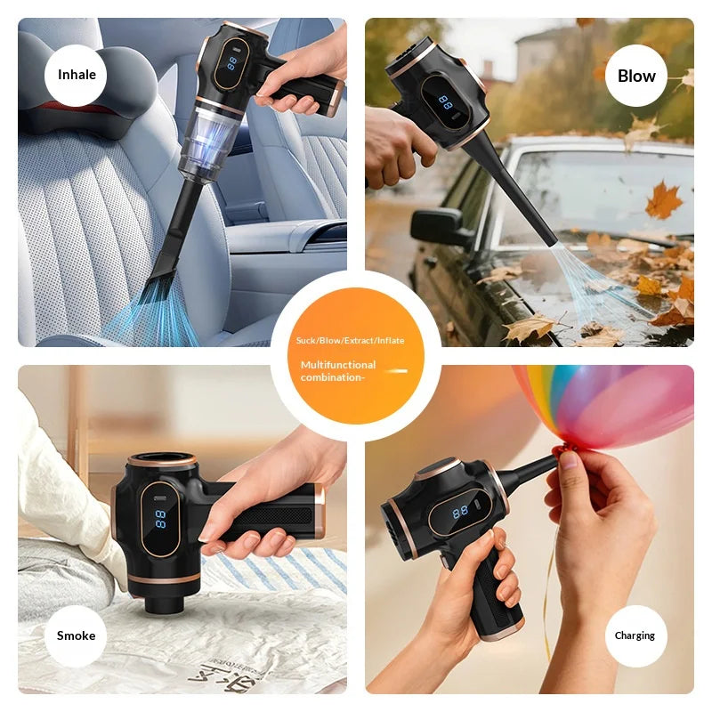 Portable Wireless Handheld Car Vacuum Cleaner — Rechargeable Suction & Blower for Auto Interior