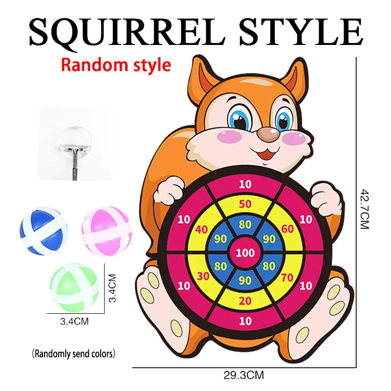 Montessori Sticky Ball Dart Board Target Game - Indoor & Outdoor Kids Toy, Party & Classroom Game