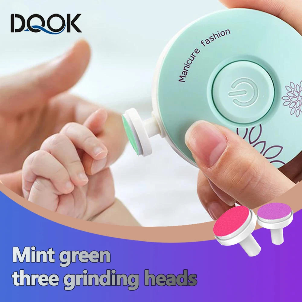 Baby Electric Nail Clippers & Grooming Kit - Infant Nail Trimmer, Polishing Tools & Manicure Scissors