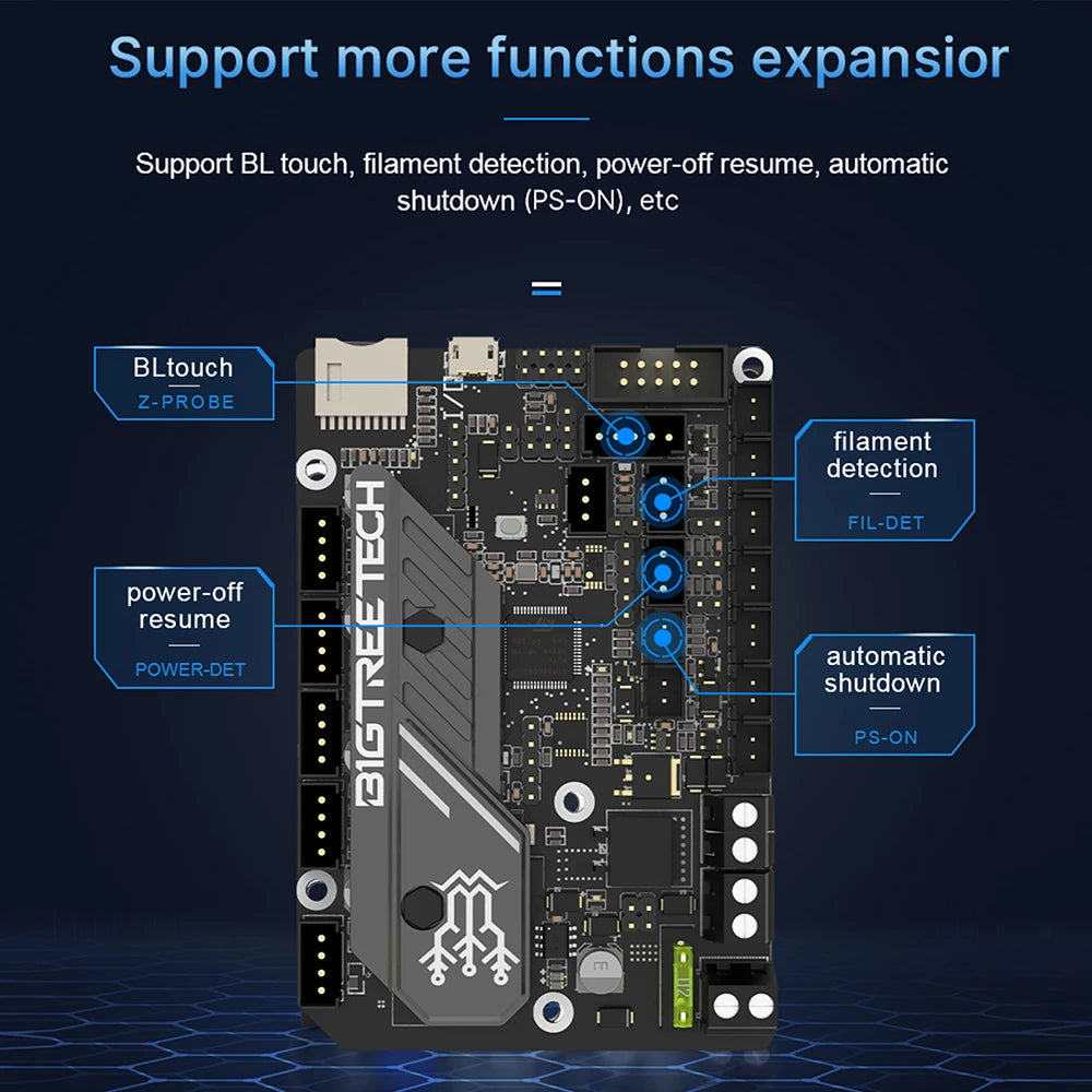 SKR Mini E3 Motherboard with TMC2209 UART — 3D Printer Mainboard Compatible with Ender 3, Ender 5 Pro, CR-10