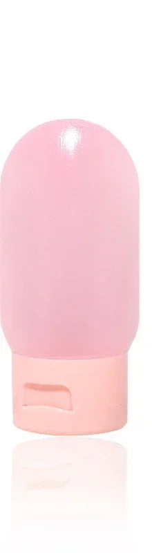 FanzyMarket refillable silicone travel bottles set with 30ml and 60ml soft squeeze containers for shampoo and lotion.