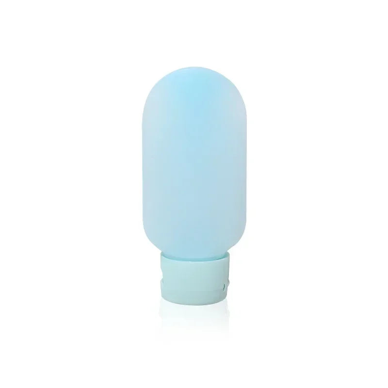 FanzyMarket refillable silicone travel bottles set with 30ml and 60ml soft squeeze containers for shampoo and lotion travel kit