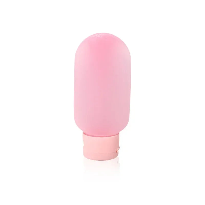 FanzyMarket refillable silicone travel bottles set of 3, soft squeeze shampoo and lotion containers in 30ml and 60ml sizes.