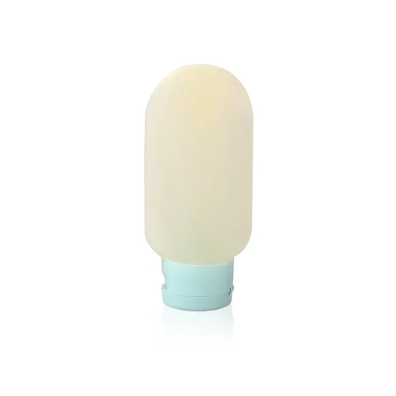 FanzyMarket refillable silicone travel bottle set with 30ml and 60ml soft squeeze shampoo and lotion containers for travel.