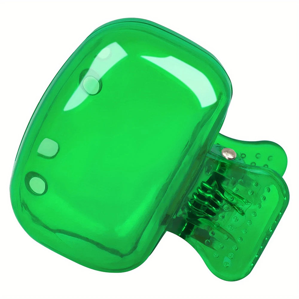 Set of 10 Ventilated FanzyMarket toothbrush head covers for electric and manual toothbrushes, made of portable plastic.